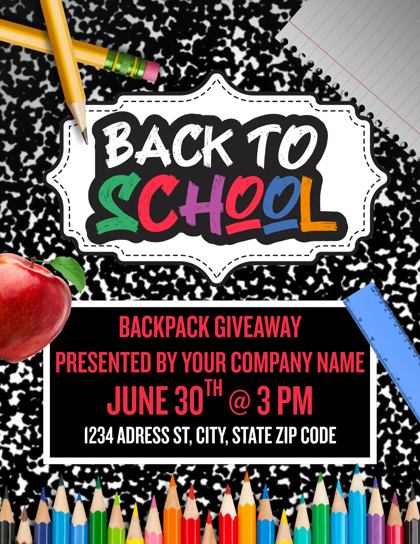 Back To School Event Template