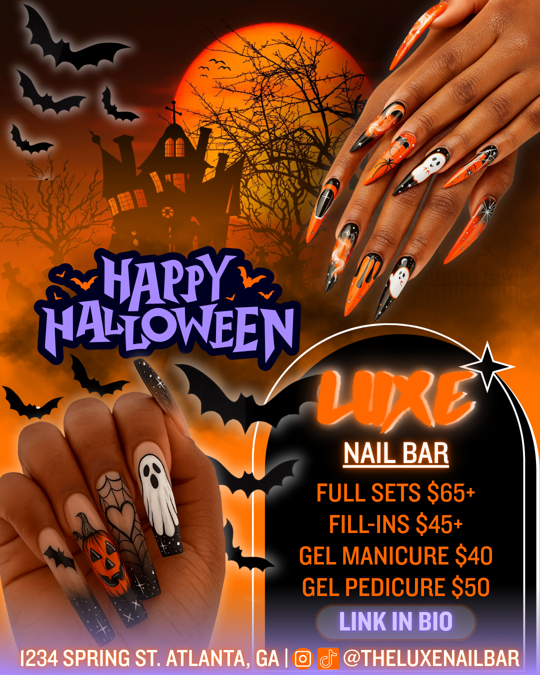 Halloween Nail Tech Template