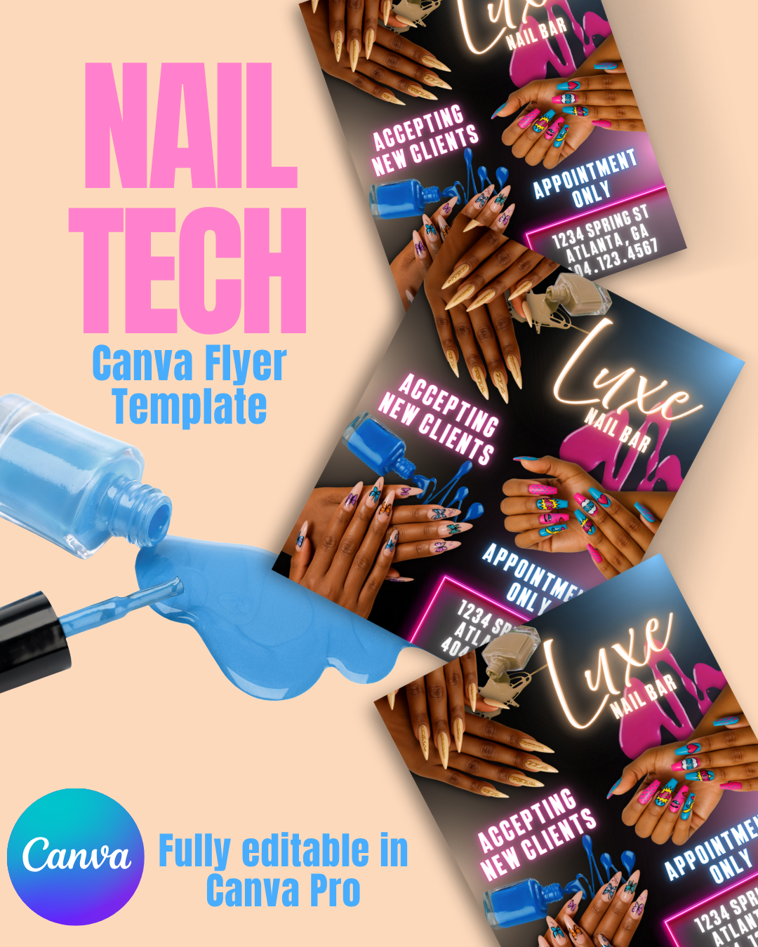 Nail Tech Nail Polish Template