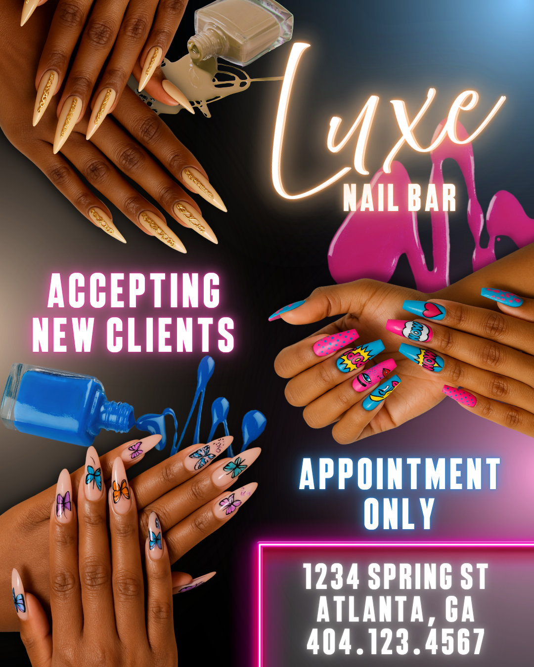 Nail Tech Nail Polish Template