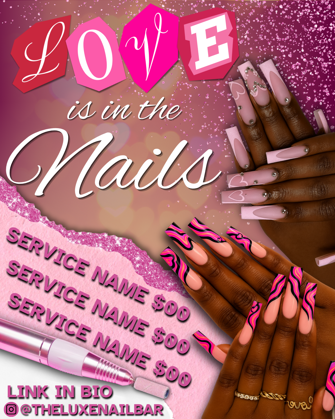 Love Nail Tech Template