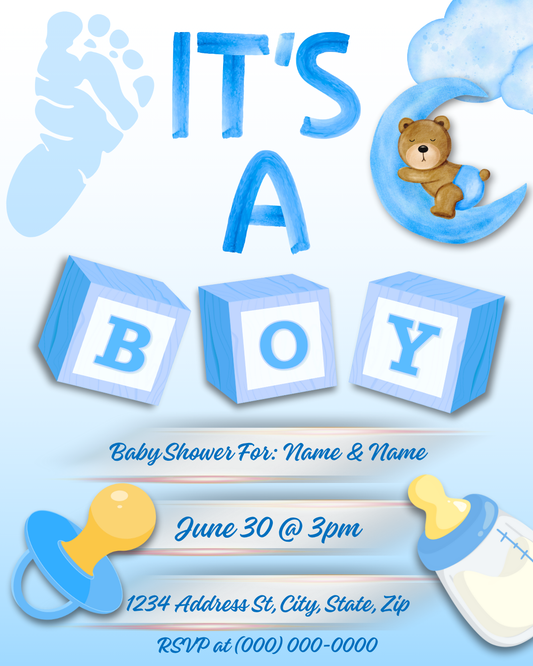 Boy Baby Shower Template