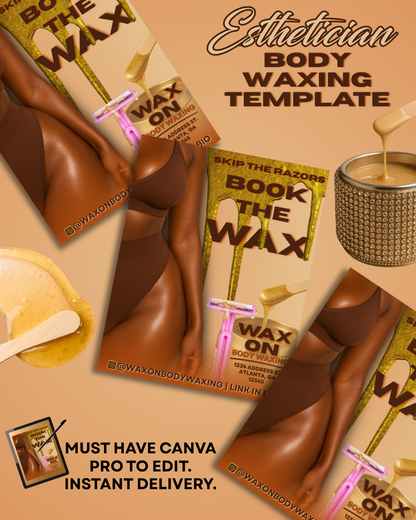 Brown Body Waxing Template