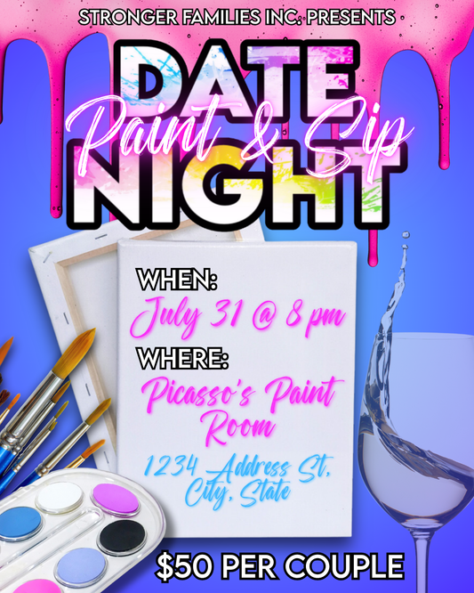 Sip & Paint Event Template