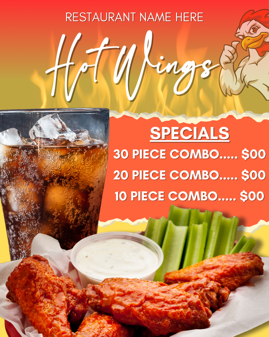 Restaurant Wings Special Template