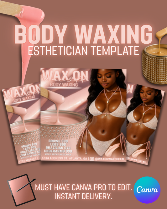 Pink Body Waxing Template